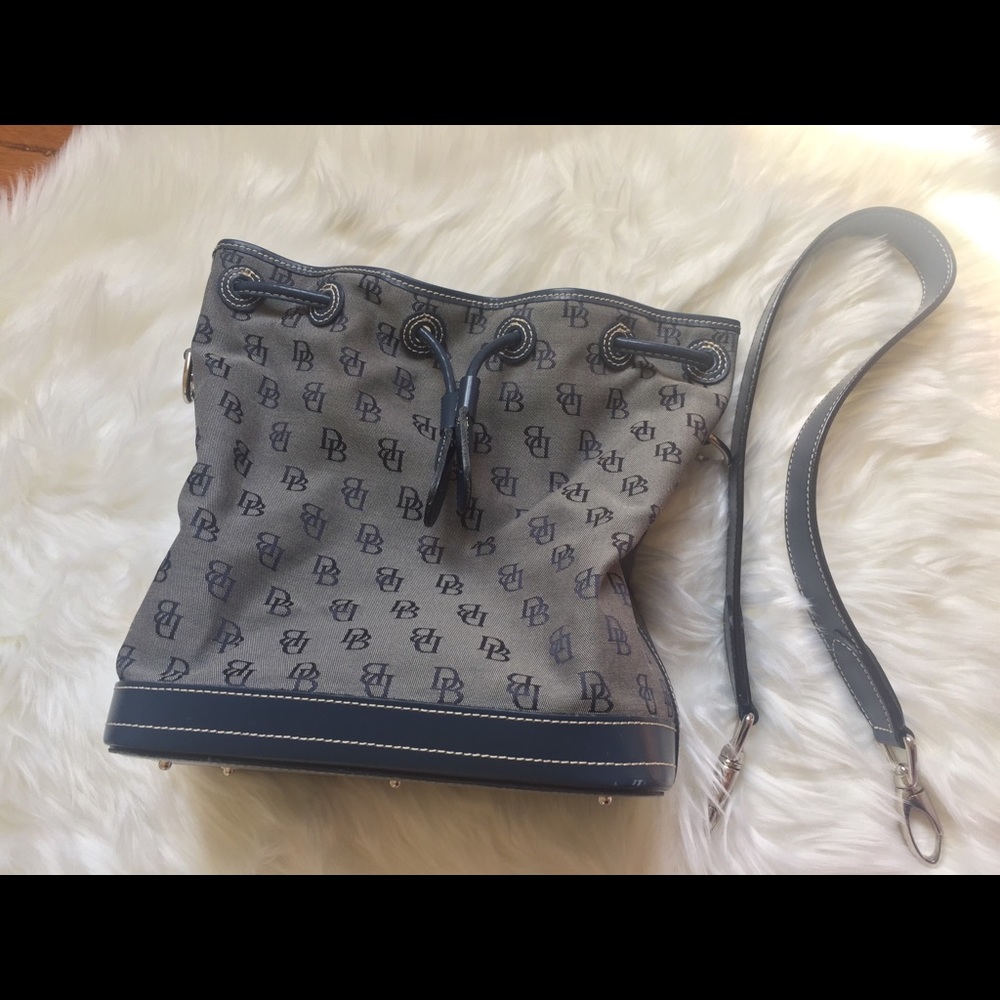 Dooney & Bourke Monogrammed Canvas Drawstring Bag